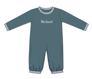 Striped Name Collection Boy Romper