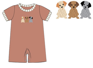 French Knot Puppies— Boy Romper